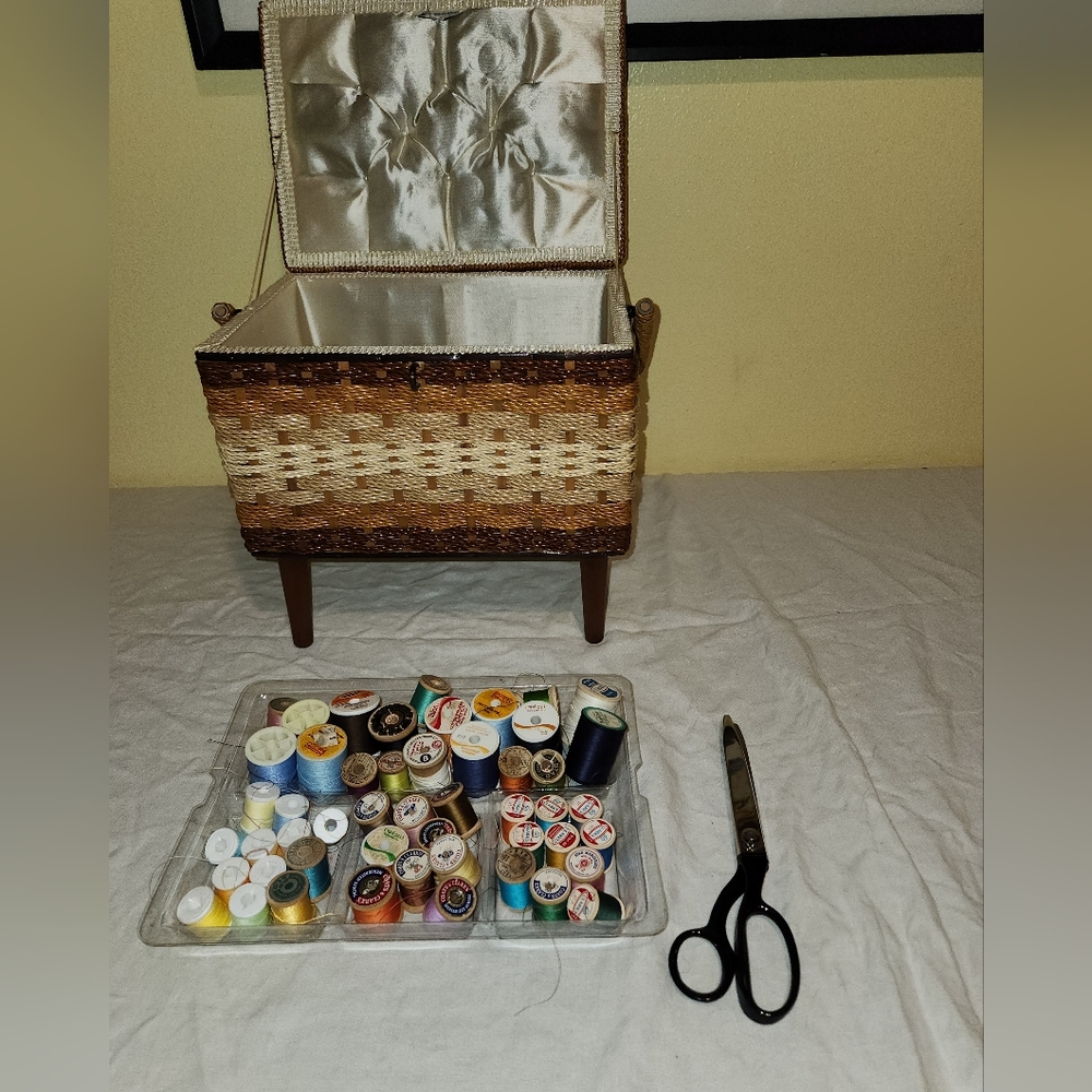 Vintage Sewing Storage Basket by Singer